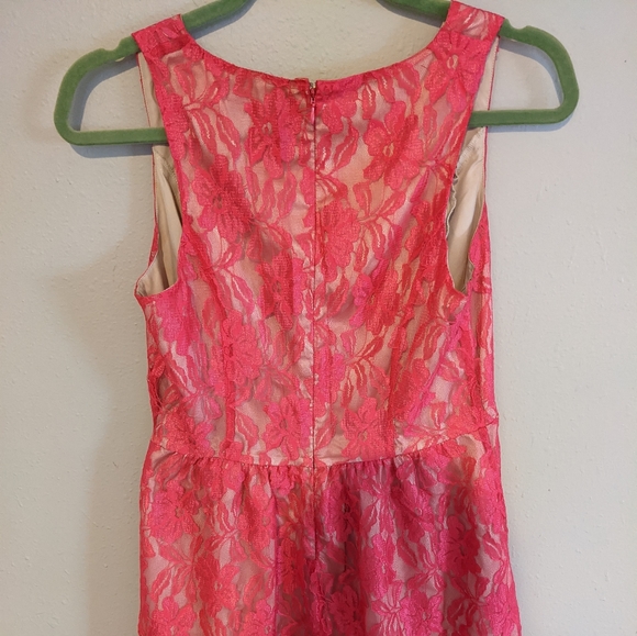 Mac & Jac Pink Lace Mini Dress - Picture 9 of 10